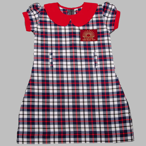 KVS School Girls Frock Unifrom