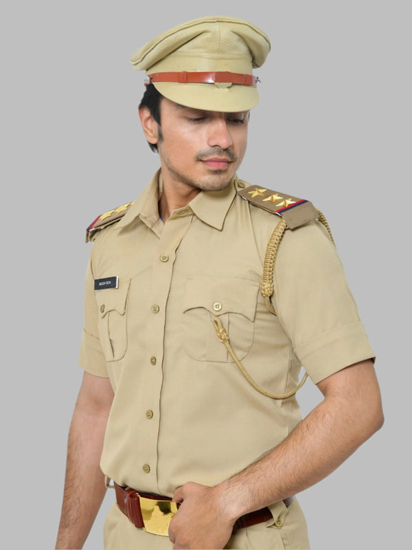 Unisex Khaki Men Police Uniform