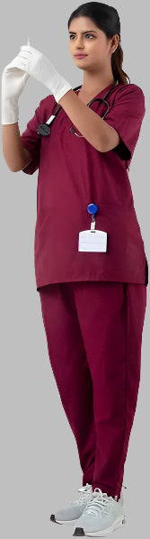 Women's Classic V-Neck Scrub Suit