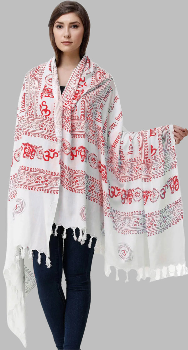 Printed Om Namah Shivai Prayer Shawl